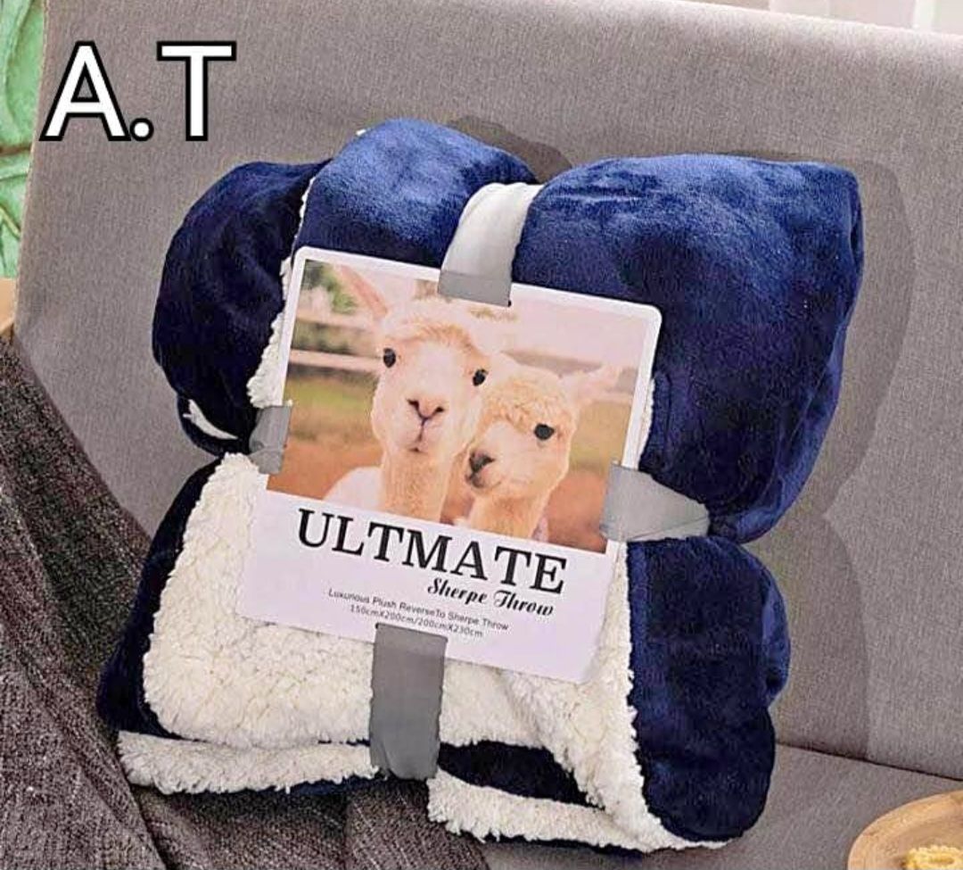 FLEECE SHERPA BLANKET- BULK