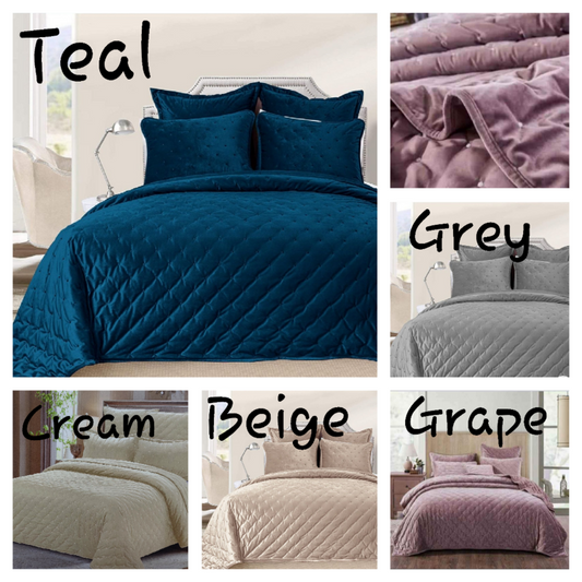 VELVET TUFFED QUILT SK