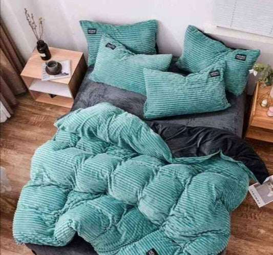 CORDUROY COMFORTER SET KING 7P