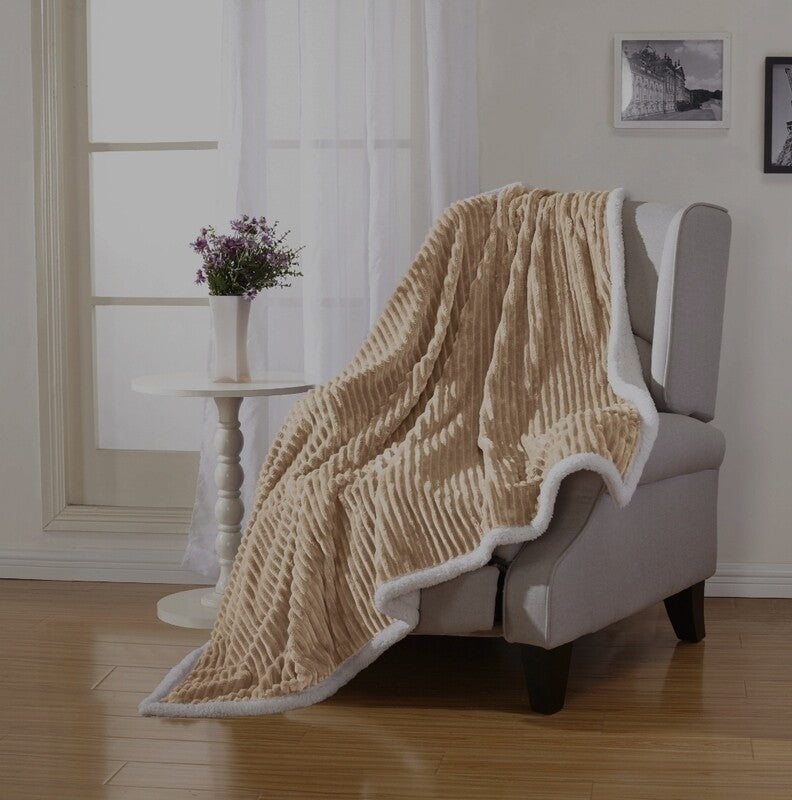 CORDUROY SHERPA BLANKET