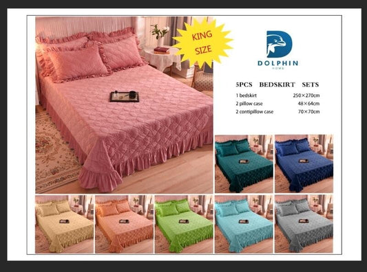 DOLPHIN FLEECE QUILTED BEDDING SET
