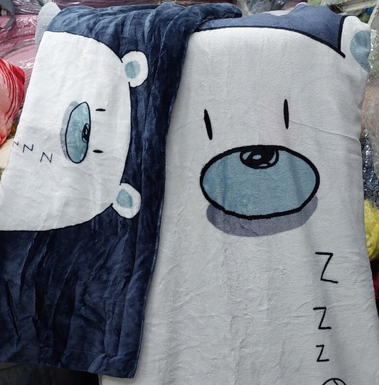 SNOW BEAR VELVET BEDDING SET