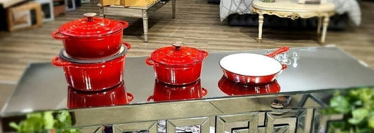 CAST IRON COOKWARE SET RED- BULK