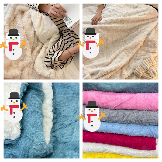 HEART PATTERNED RABBIT BLANKET