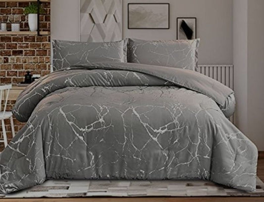 MARBLE VELVET COMFORTER QUEEN