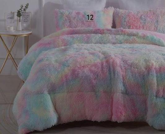 FLUFFY COMFORTER SETS- BULK (FLEECE)