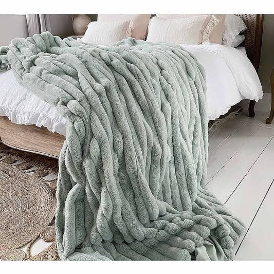 RABBIT FAUX FUR BLANKETS